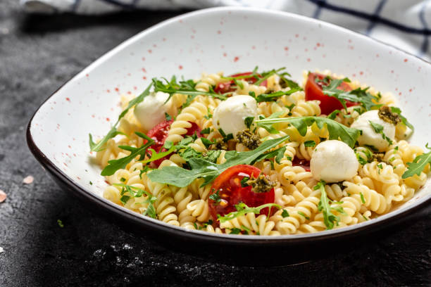 Chicken Pasta Salad with Fresh Veggies and Mozzarella