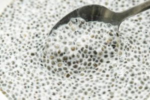 chia seeds after being soaked for 10-12 hours