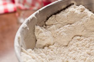 Flour in metal dish; i think that i am going to make some crepes now;Adobe RGB color space;see other similar images: